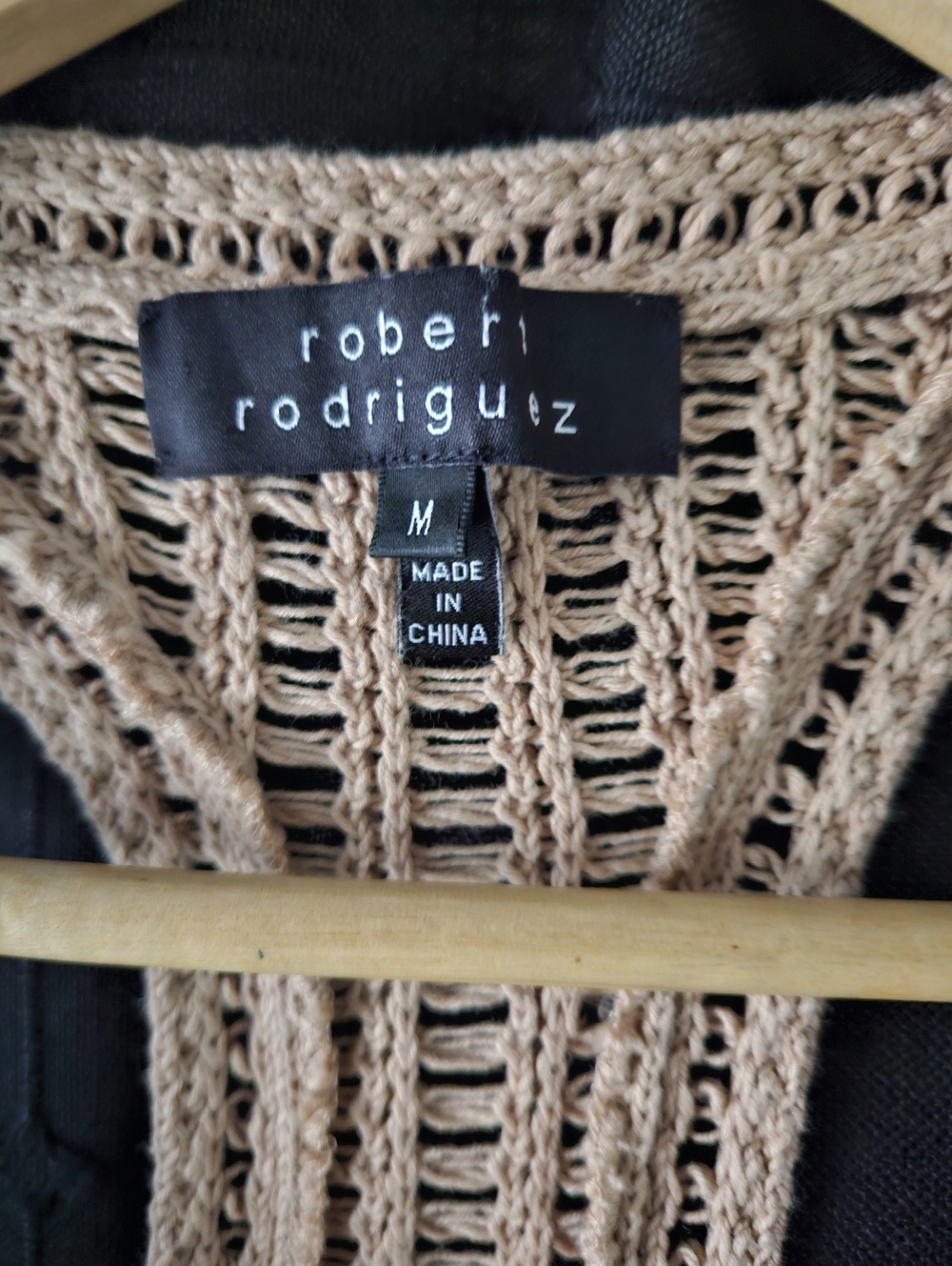 Robert Rodriguez Crochet Knit Racerback Tank Top Beige Neutral Size M - Picture 6 of 7